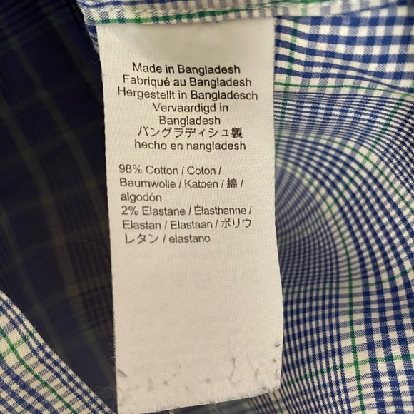 J. Crew Men’s Large Slim Collared Button Down Long Sleeve Plaid Cotton Blue - Picture 3 of 8